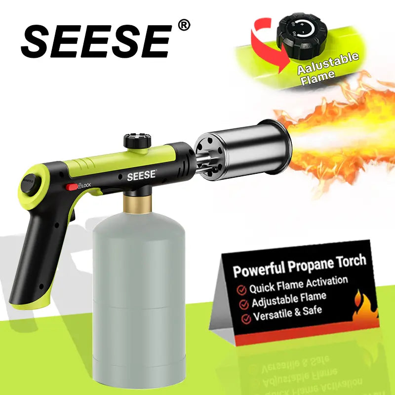 High-Intensity Propane Torch with One-Touch Max Fire & Safety Lock