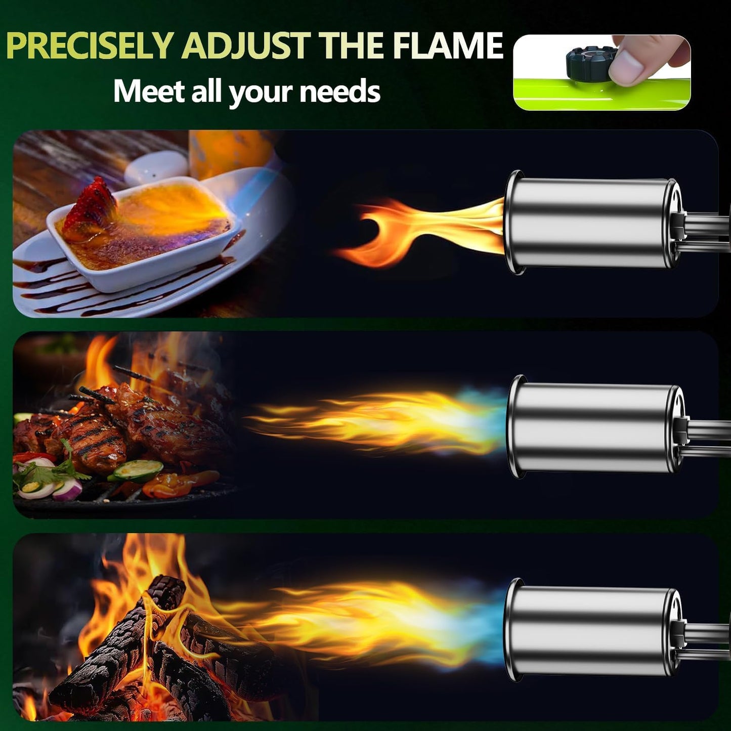 High-Intensity Propane Torch with One-Touch Max Fire & Safety Lock