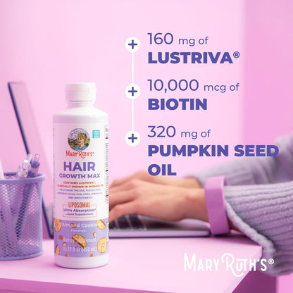 THICKER HAIR & SMOOTHER SKIN FROM WITHIN : Hair Growth Max Liposomal