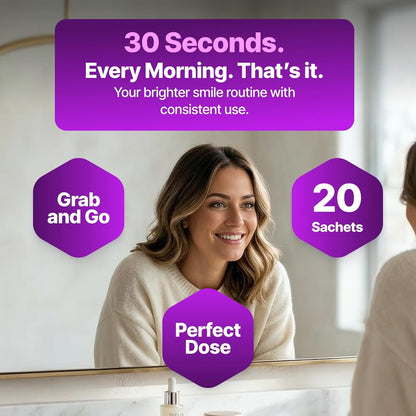 Purple Mouthwash Sachets - Color-Correcting Rinse For A Brighter-Looking Smile